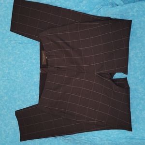 rag & bone Black Checkered Straight Leg Pants